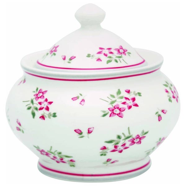 * GreenGate Sugar Pot Round Avery White