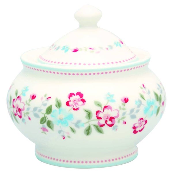 GreenGate Sugar Pot Round Sonia White