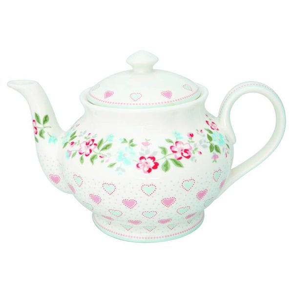 GreenGate Teapot Round Sonia White
