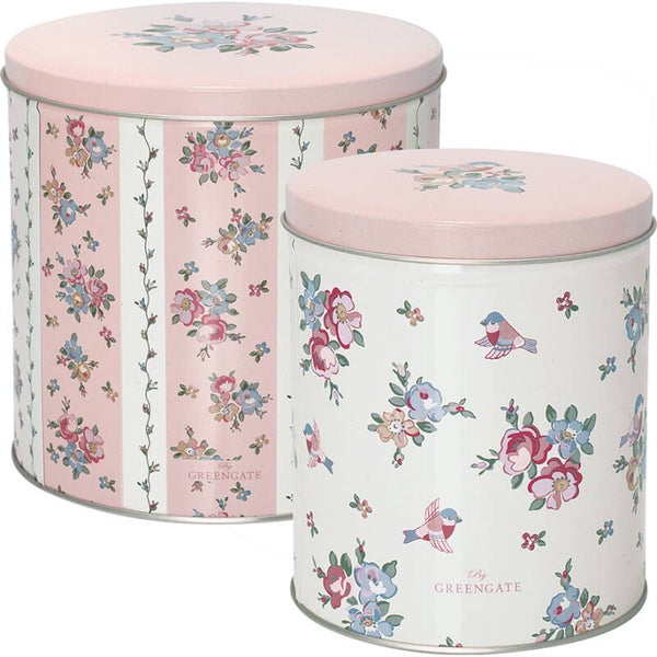 GreenGate  Round box Ava white   TINROU2PCSAVA0106