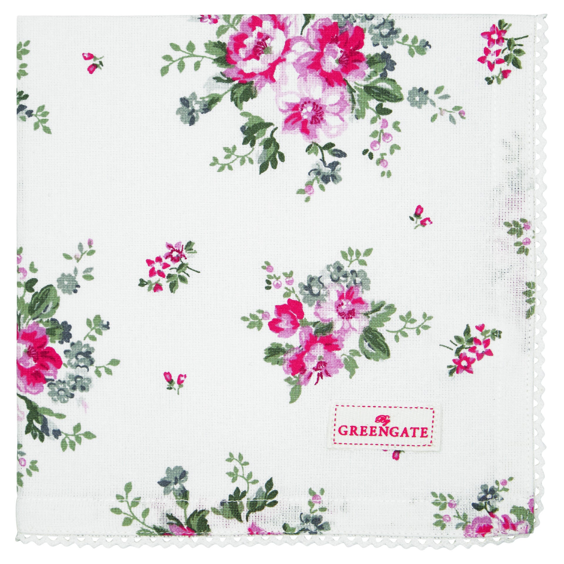GreenGate Cloth Napkin with Lace Elouise White