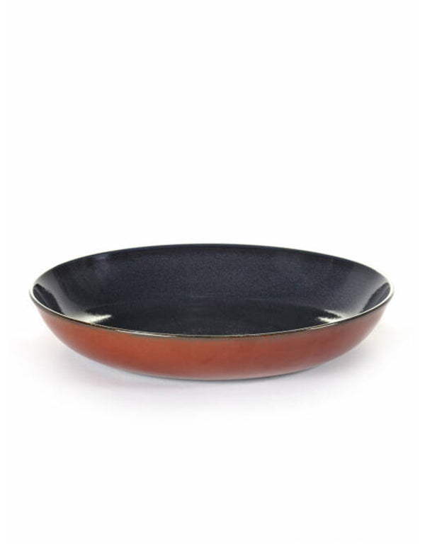 SERAX  PASTA BORD D23,5 H4,5 CM DARK BLUE/RUST  B5116179