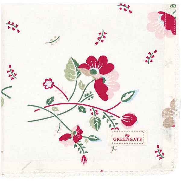 GreenGate  Napkin with lace Mozy pale pink  COTNAPWLMOZ1908