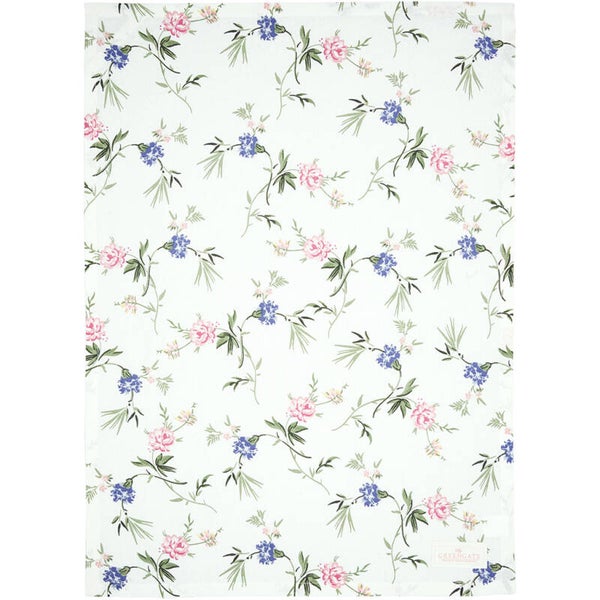 GreenGate Tea Towel Henriette White  COTTEAHEI0112