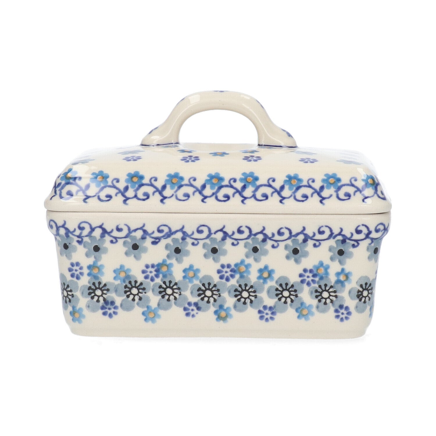 Bunzlau Castle Butter Dish Rectangular - Winter Garden 1010-2084