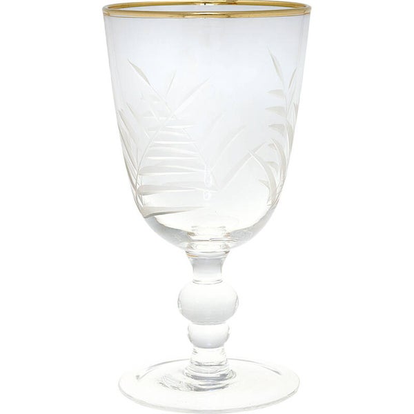 GreenGate Wine clear with cutting and gold large  GLAWINLWCG0606