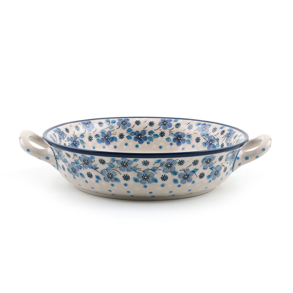 Bunzlau Castle Oven Dish Round 1000 ml Blue White Love  1419-2328