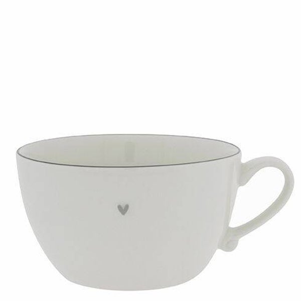 Bastion Soup Bowl White /edge Grey dia 15 cm 8,5 cm high  LI/SOUP BO 001 GR