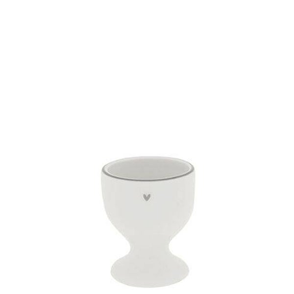 Bastion Egg cup with Little heart in Grey 5x6cm  LI/EGG CUP 002 GR