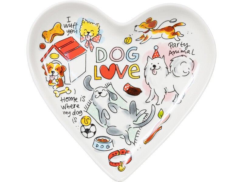 BLOND AMSTERDAM DIER: HEART PLATE DOG 22 CM  201730
