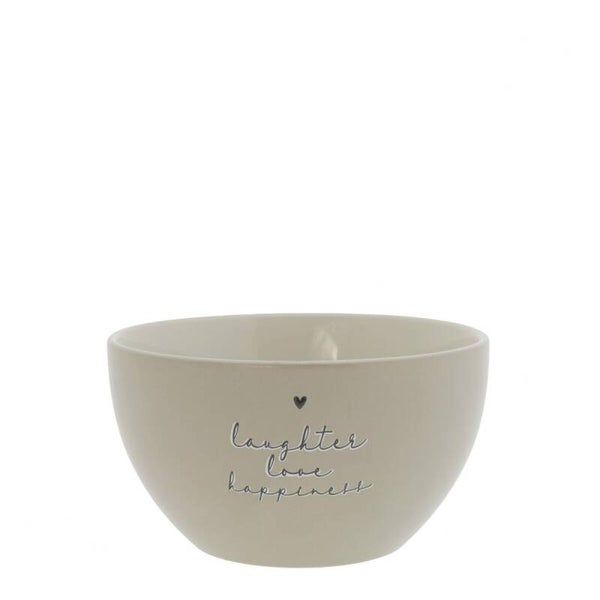 Bastion Bowl White/Laughter love happiness titane 13x7cm  RJ/BO 032 BT