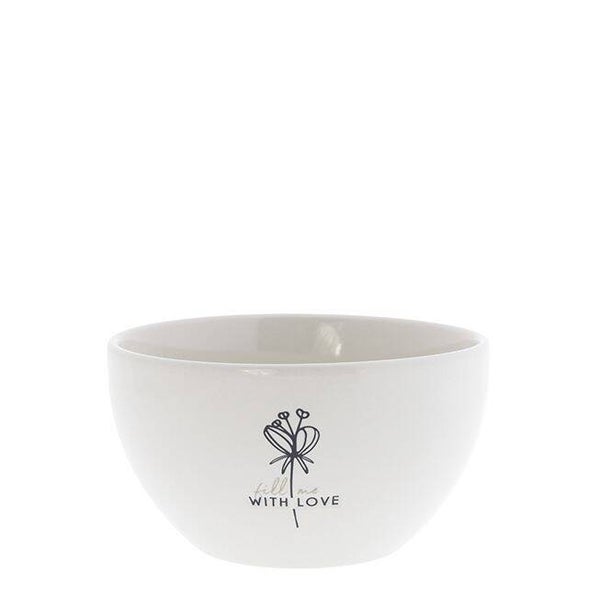 Bastion Bowl White/Fill me with love13x7cm  RJ/BO 033 BL