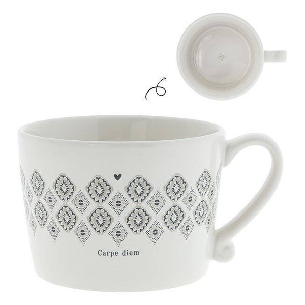 Bastion Cup White/Carpe diem 10x8x7cm  RJ/CUP 102 BT