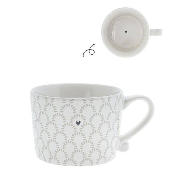 Bastion Cup White sm/Little Bows in Titane 8.5x7x6cm  RJ/CUP SM 027 BT