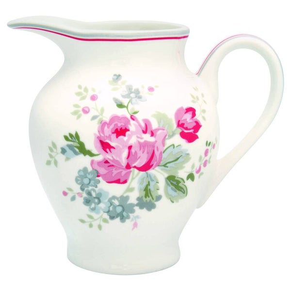 GreenGate Creamer Round Elouise White