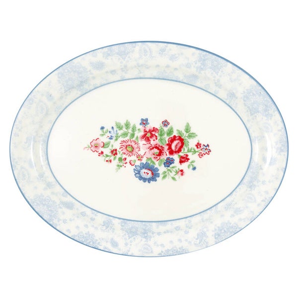 * GreenGate Oval Serving Plate Ailis White  STWOSPAIL0102