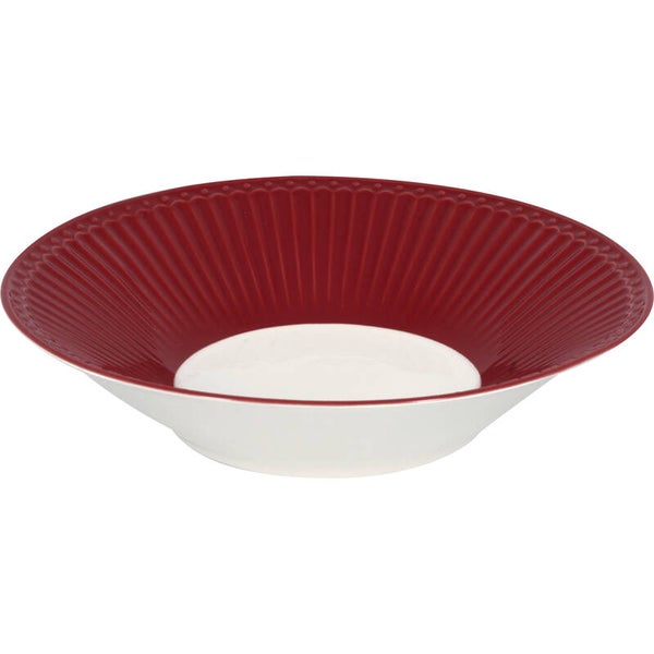Stoneware Pasta plate Alice claret red   STWPPSALI3206