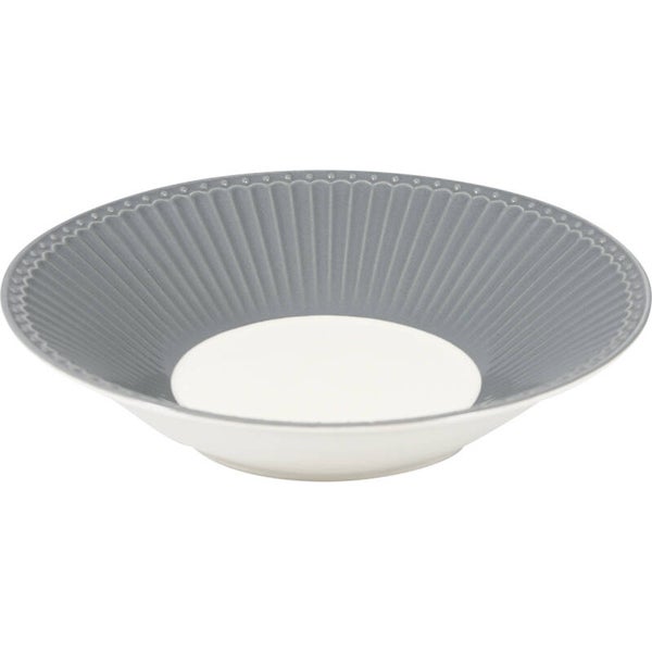 GreenGate Pasta Plate Alice Stone Grey   STWPPSALI8206