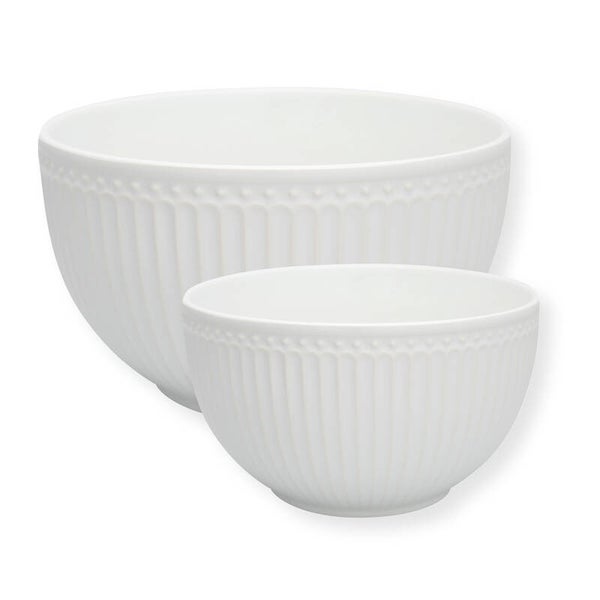 GreenGate Serving bowl Alice white   STWSBO2PCSALI0104