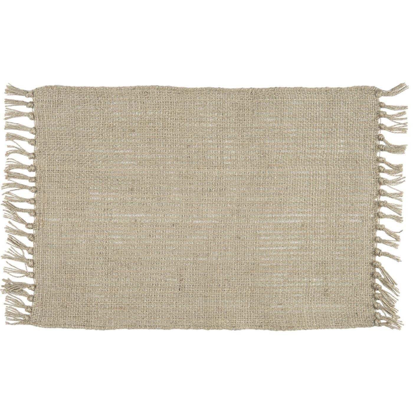 Ib-Laursen Place mat w/fringes natural jute  6883-30