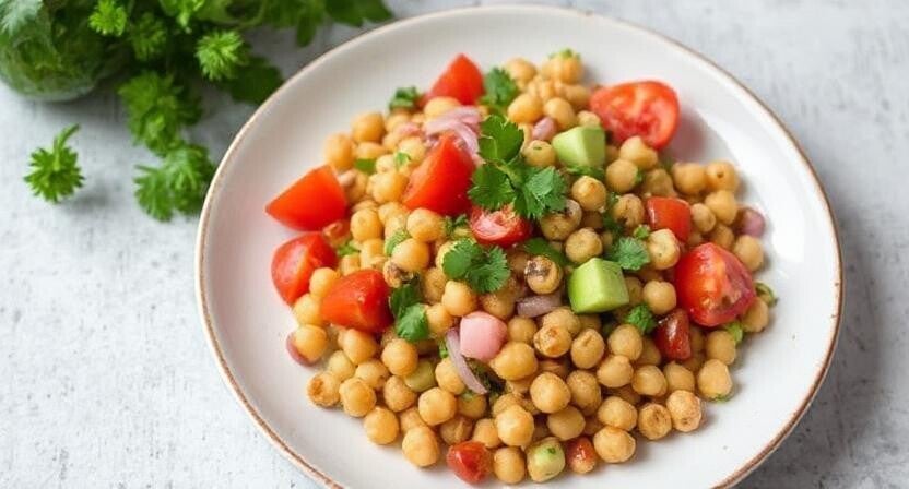Ensalada de Garbanzos y Atún con Aguacate