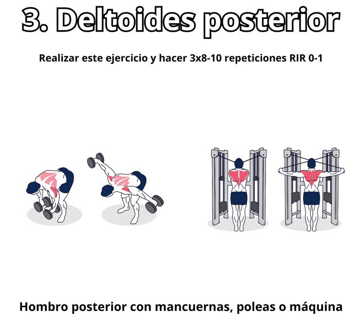 Ejercicios para el deltoides posterior