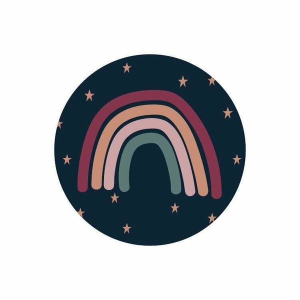 Sluitsticker regenboog winter 5 st