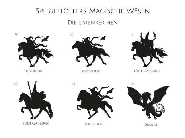 Aufkleber – Motivtafel „Magische Wesen: Die Listenreichen“