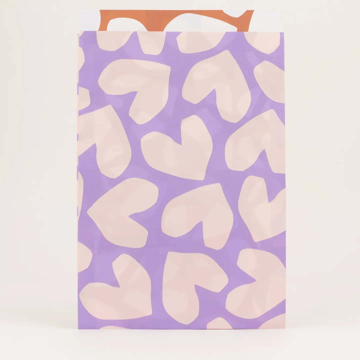 Cadeauzakje hearts lilac 12x19cm