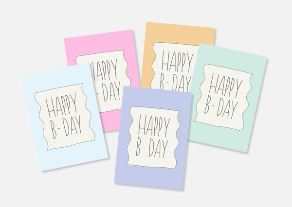 Kaartenset Happy B-day