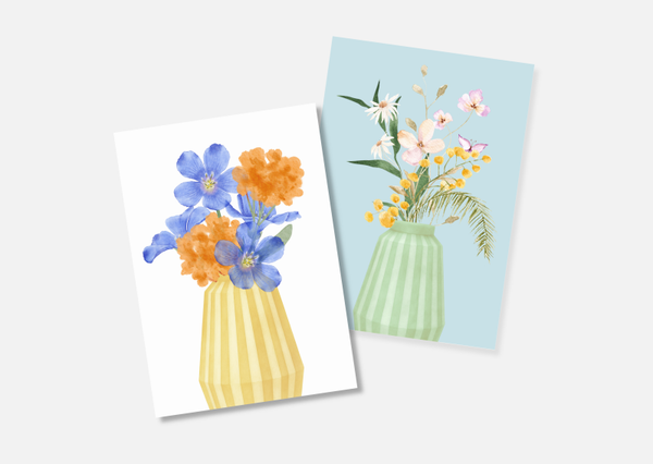 Kaartenset Wildflowers
