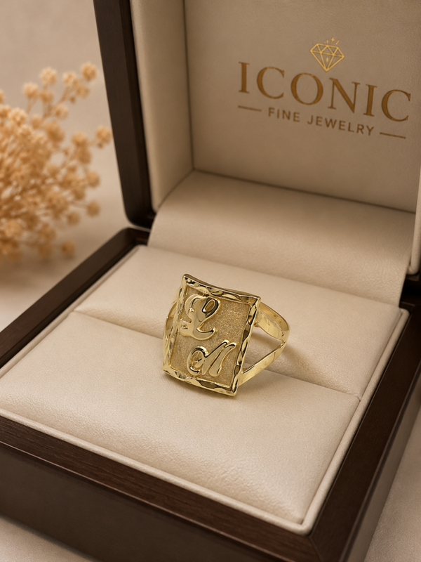 Anillo inicial tú y yo (abecedario disponible $
