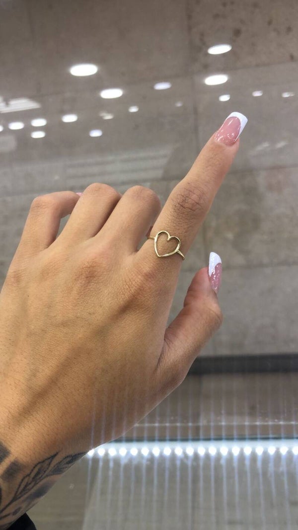 Anillo corazon maxi