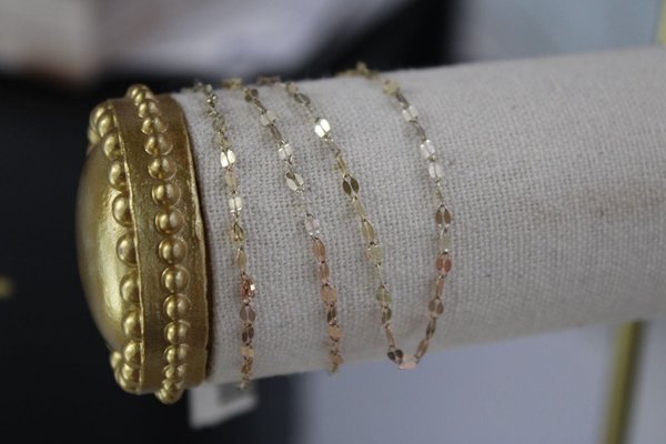 CADENA GRANO DE CAFE DORADO