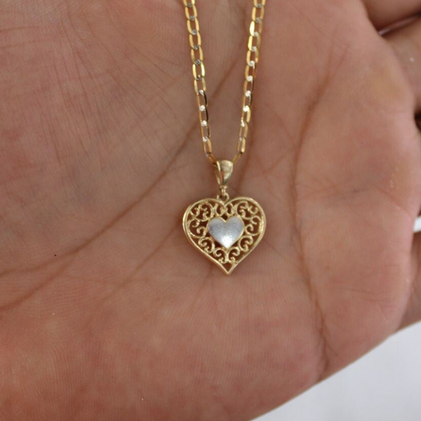 DIJE LISO CORAZON GRECAS