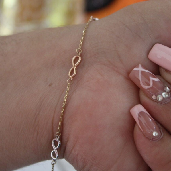 PULSERA INFINITO 3 OROS 0086