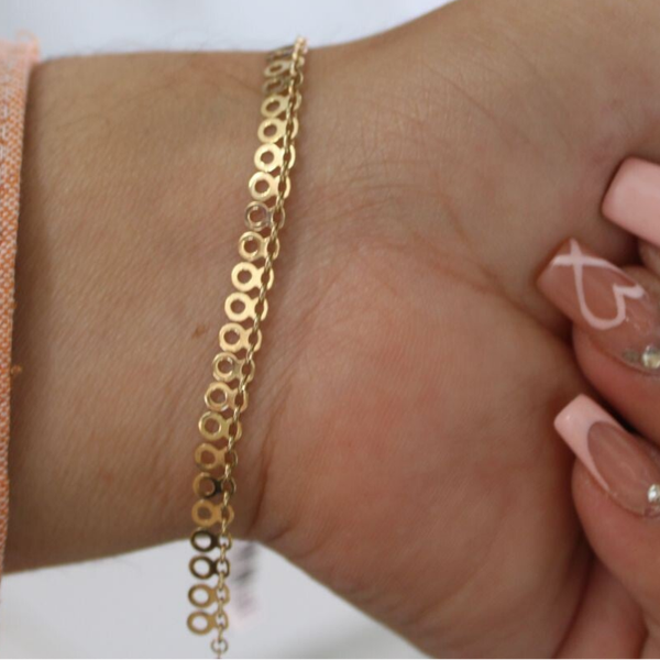PULSERA GRECAS ORO 10 K 002