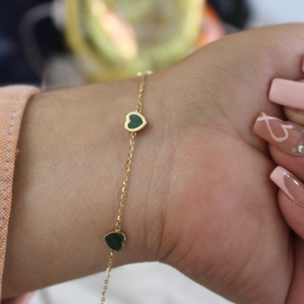 PULSERA CORAZONES ESMERAKDA