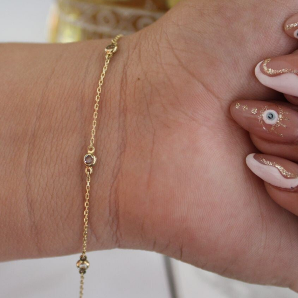 PULSERA PIEDRAS BLANCAS 0064