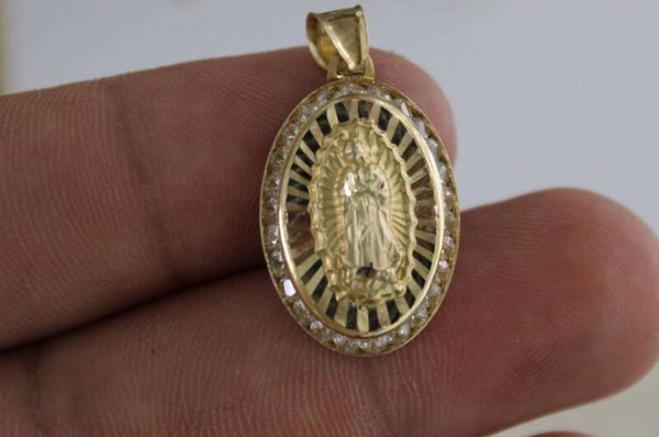 MEDALA VIRGEN Y PIEDRAS