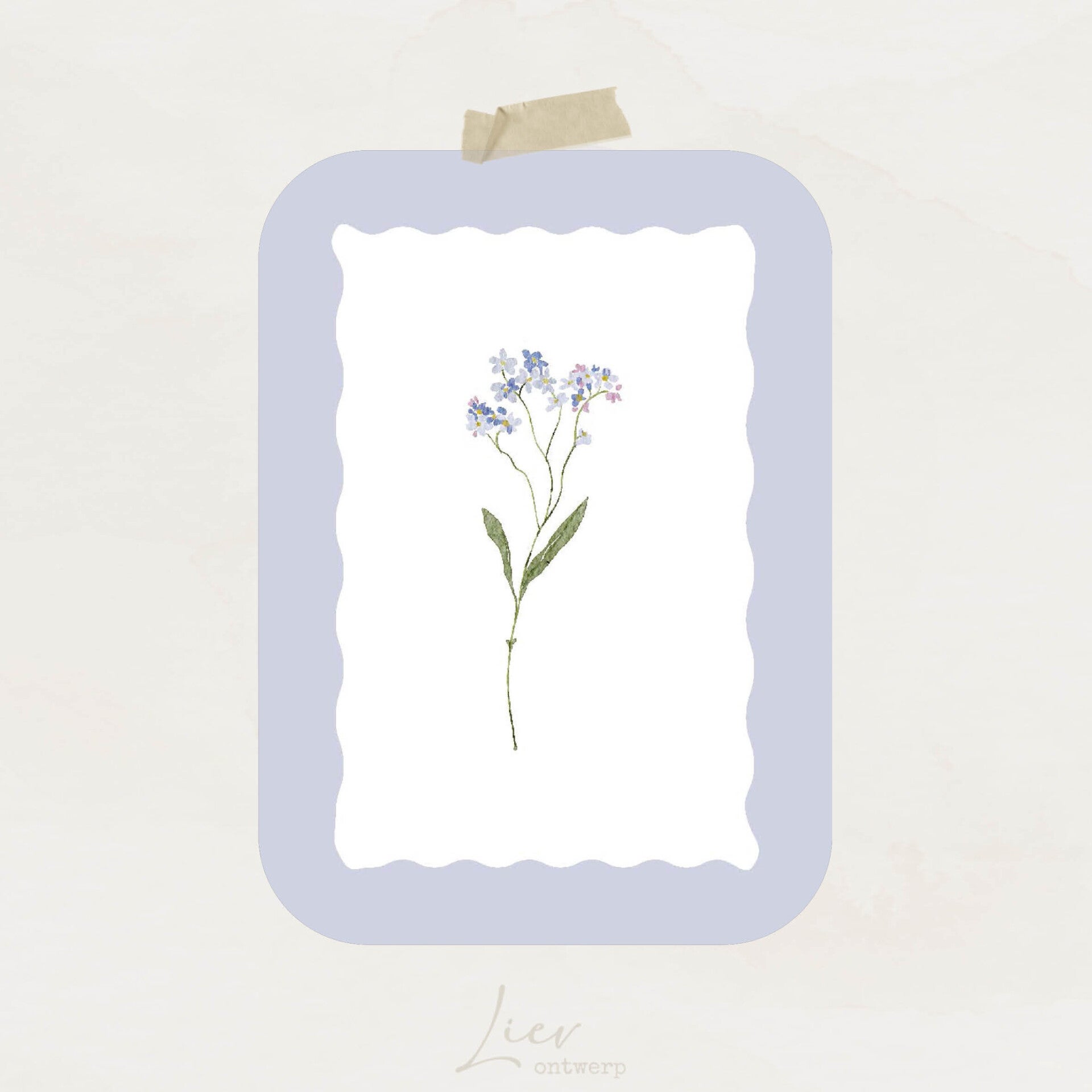 Fijn bloemetje - Lila