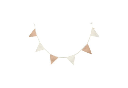 Vlaggenlijn 200x17cm Party Collection - Biscuit/Ivory