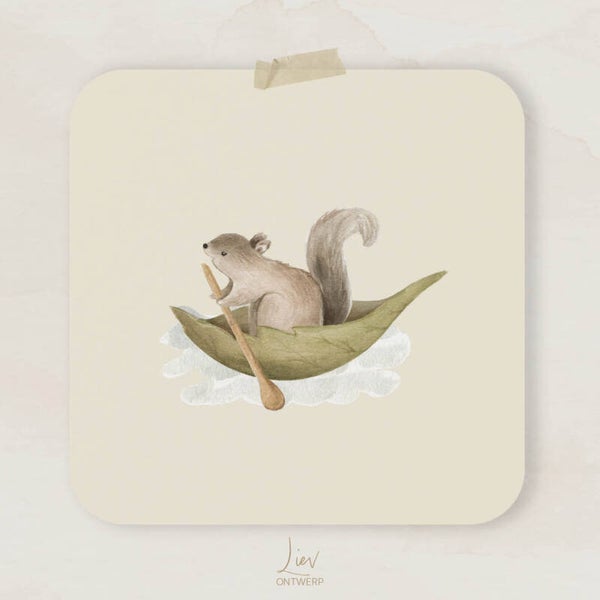 Roeibootje met bever