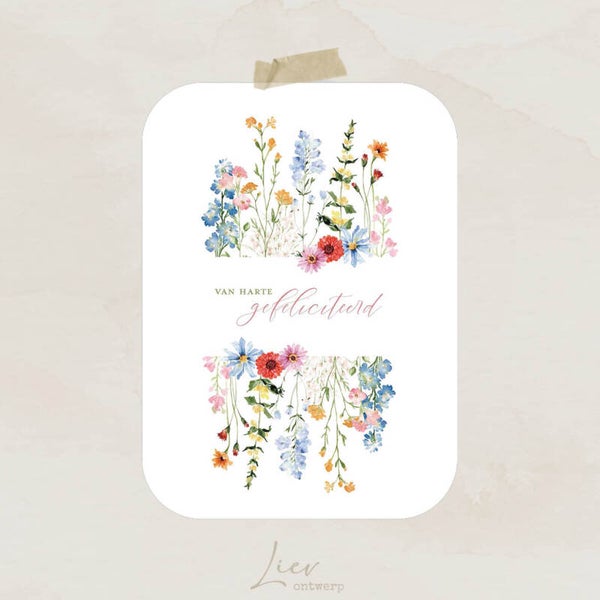 Van harte gefeliciteerd - Veldbloemen