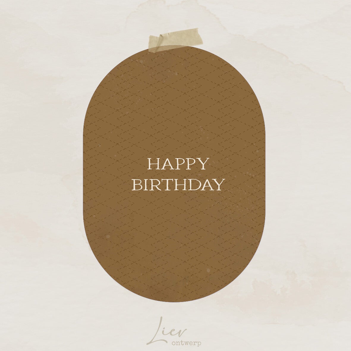 Happy birthday - Ovaal