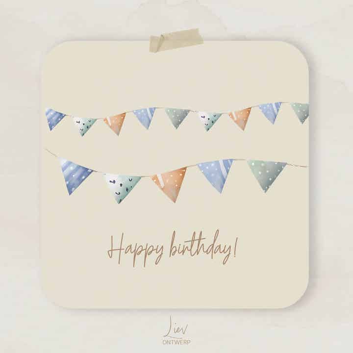 Vlaggenlijn - Happy Birthday