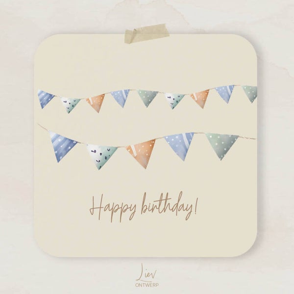 Vlaggenlijn - Happy Birthday