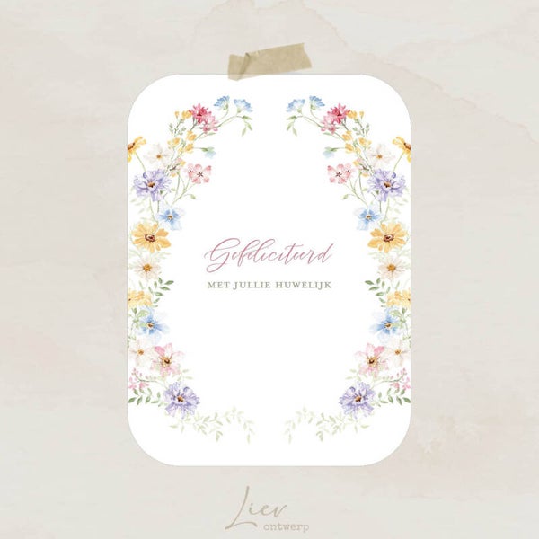 Huwelijk - Pastel bloemen