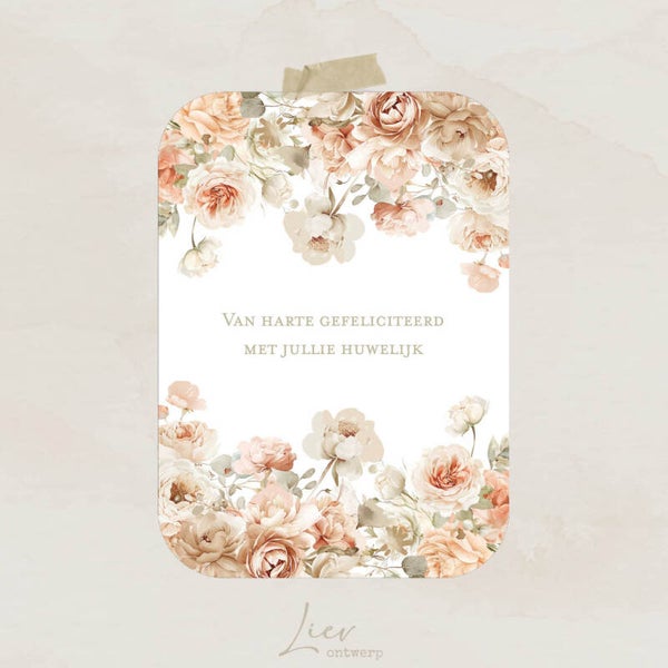 Peach Rozen | Van harte gefeliciteerd met jullie huwelijk