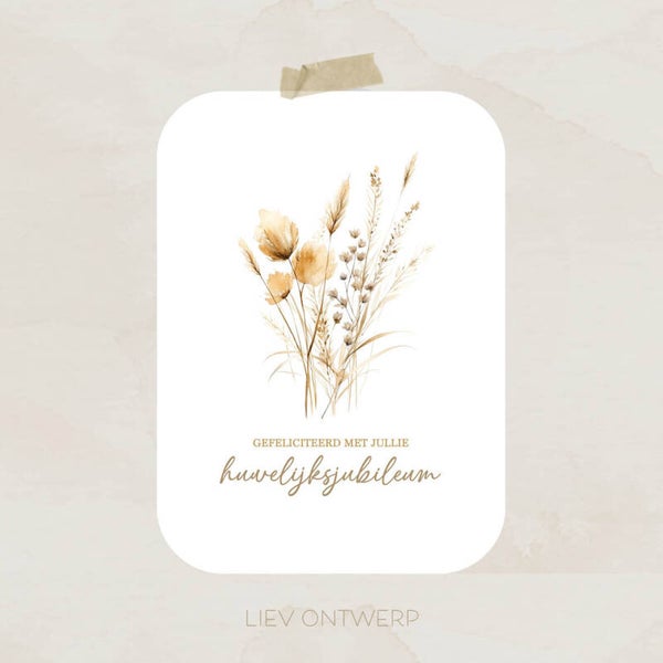 Huwelijksjubileum - Veldbloemen